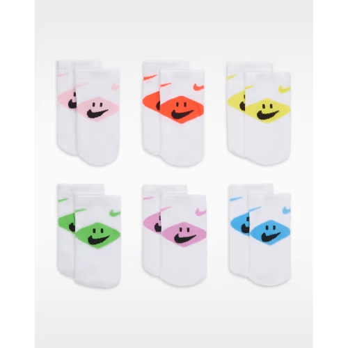 Nike Baby Smiley Ankle Socks (6 Pairs). Nike.com