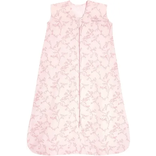 HALO SleepSack, 100% Cotton Wearable Blanket, Swaddle Transition Sleeping Bag, TOG 0.5, Pink Toile, Small, 0-6 Months