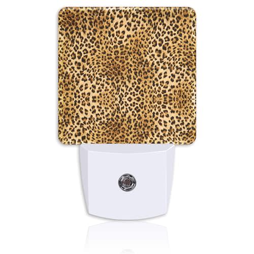 Plug Night Light,Leopard Skin Night Light Lamp Auto Sensor Energy Efficient Dusk to Dawn Lights for Girls Boys Women Room Decor,Hallway,Kitchen,Bathroom,Nursery,Stairs
