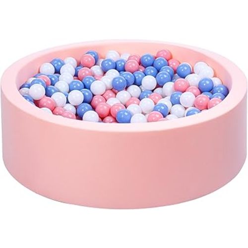 Pink Ball Pits for Toddlers, Kids Play Tent Ball Pool, Indoor & Outdoor Round Kids Memory Foam Ball Pit, Soft Baby Playpen, Gift & Toys for Children Babies Toddlers