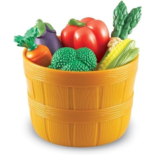 Learning Resources New Sprouts Bushel of Veggies - 10 Pieces, Ages 18+ months Play Food for Toddlers, Pretend Play Toys for Toddlers, Veggies for Kids