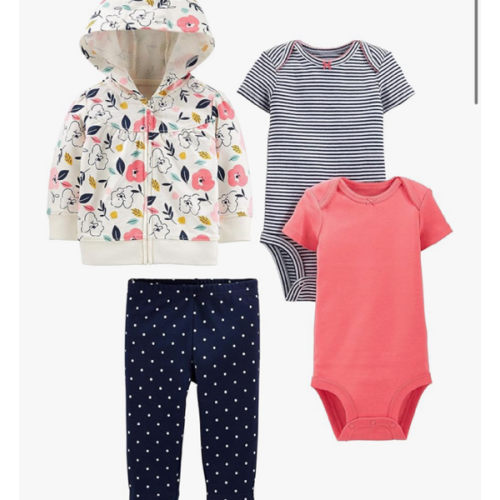 Simple Joys by Carter's Baby Girls 4-piece Jacket, Pant, and Bodysuit Set