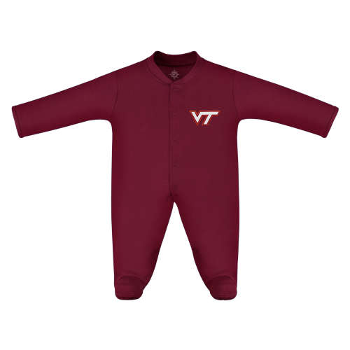 Virginia Tech Hokies Footed Romper | College Baby