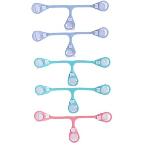 Hacent 5 Pack Baby Cloth Diaper Fasteners, Blue, Green & Pink, Replaces Diaper Pins (GBP-5 Pack)