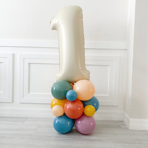 OhhHowCharming Boho Rainbow Balloon Tower Kit