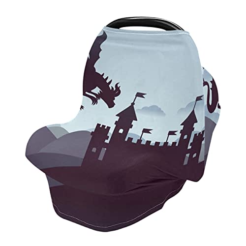 Nursing Cover Breastfeeding Scarf Fly Dragon- Baby Car Seat Covers, Infant Stroller Cover, Carseat Canopy(o)