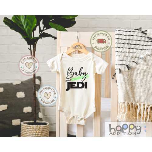 Baby Jedi Baby Bodysuit, Cute Baby Boy Gift, Lightsaber, New Dad Gift, Baby Boy Clothes, Baby Shower Gift,  Onesie® Brand
