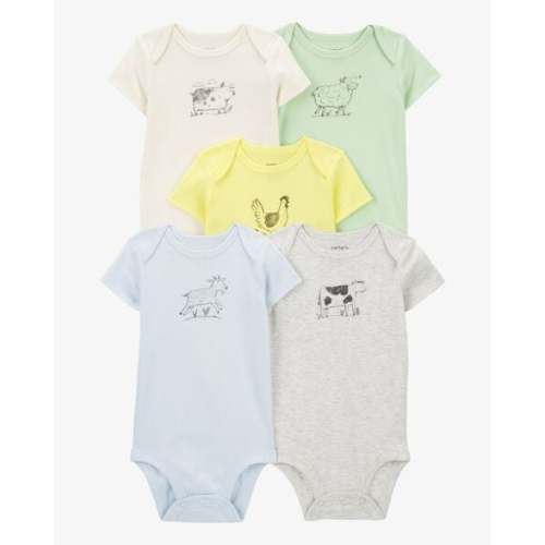 Baby 5-Pack Farm Animal Short Sleeve Bodysuits - Carter's | Carter's