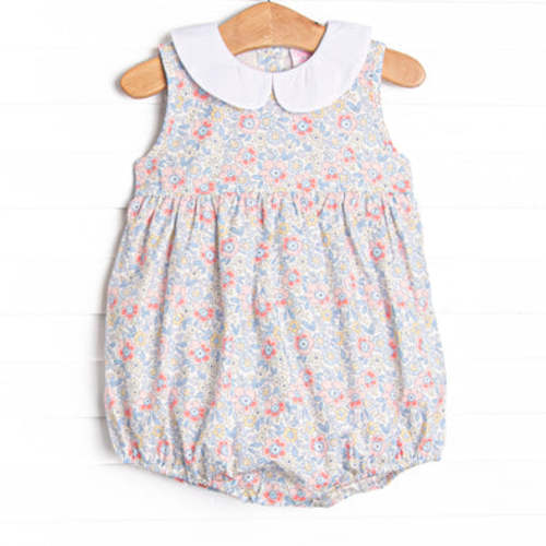 Felicity Florals Sleeveless Collared Bubble, Blue – Stitchy Fish