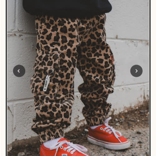 Leopard Cord Cargos