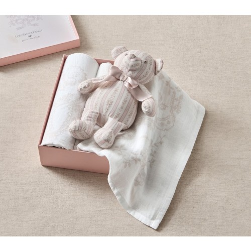 LoveShackFancy Garden Rose Swaddle & Plush Baby Gift Set