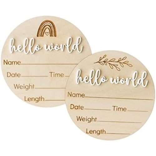Hello World Newborn Sign | Birth Announcement Sign for Hospital | Baby Name Sign | Baby Name Announcement Sign | Newborn Announcement Sign | Baby Birth Announcement Sign