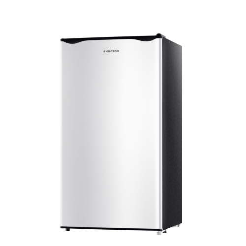 BANGSON 3.2 Cu.Ft. Mini Fridge, Compact Refrigerator with Reversible Door, Silver