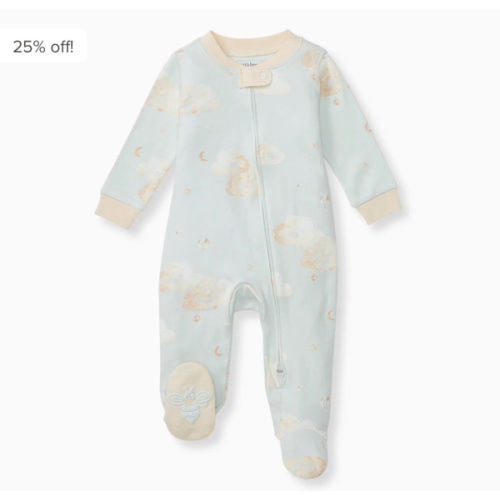 Good Night Sky Organic Cotton Sleep & Play - Ice Flow