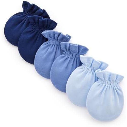 Pro Goleem Newborn Baby Mittens 100% Cotton No Scratch Soft Breathable Gloves for Boys&Girls 0-6 Months Baby Essentials