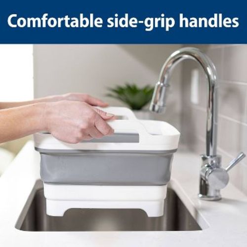 Dr. Brown's 2.4gal Plastic Collapsible Sink Basin Dish Washing Pan
