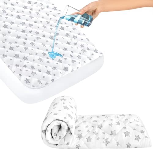 Crib Mattress Protector Waterproof and Baby Blanket for Boys and Girls, Soft Cozy Blankets for Kids
