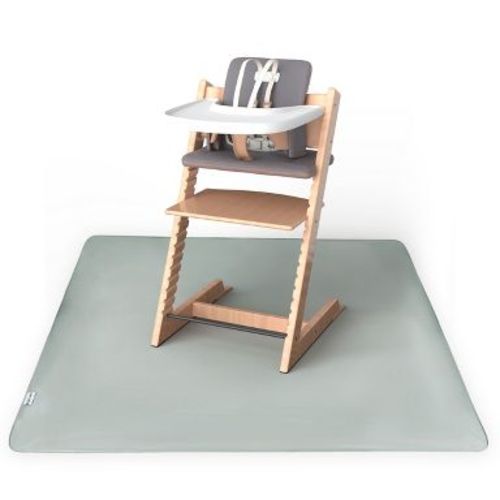 Tiny Twinkle Mess-Proof Splat Mats for Under High Chairs or Table Cover for Art Projects for Baby and Toddler (51" x 51", Sage)