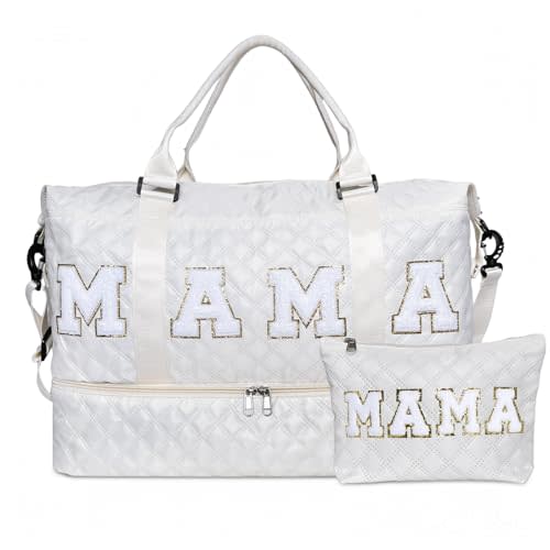 MAMA Hospital Bag For Women Labor Delivery Pregnancy Maternity Travel Duffle Bag with Shoe Compartment for Mom Mommy(Extra Large)