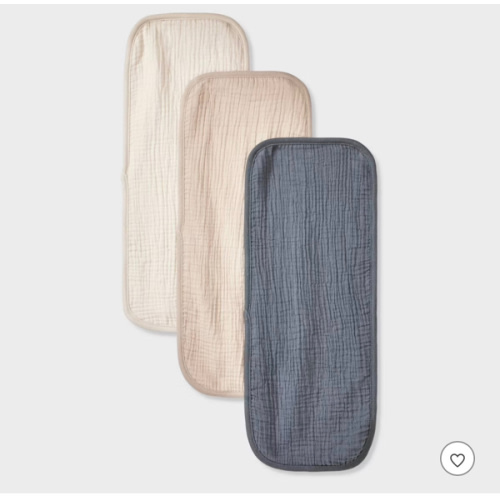 Baby 3pk Muslin Burp Cloth - Cloud Island™: Cotton, 0-12 Months, 19.5" x 8.25", Recycled Content