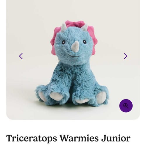 Triceratops Warmies Junior