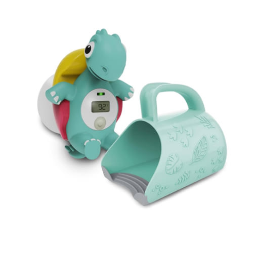 Dr. Brown’s CleanUp Temposaurus Floating Bath Thermometer and Dino-Pour Bath Rinse Cup