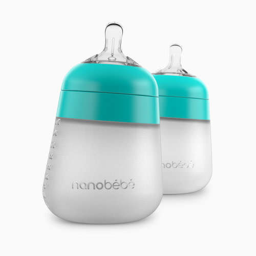 Flexy Silicone Baby Bottle - Teal, 9 Oz