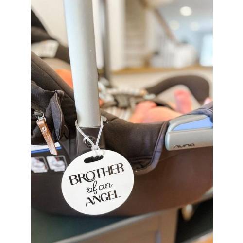 Brother of an Angel Car Seat Tag, Sister of an Angel Car Seat Stroller Tag, Angel Stroller Tag