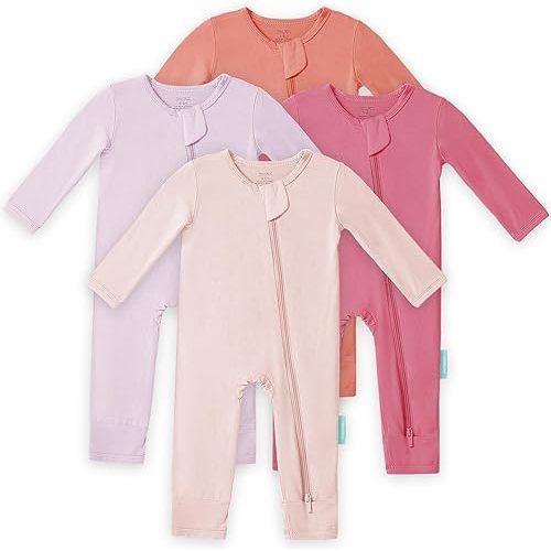 PurComfy Baby Long Sleeve Romper Jumpsuit, Premium Soft Rayon One Piece Pajamas Boy Girl 2-Way Zipper Coverall Sleeper