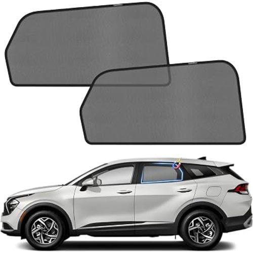 KUST Car Window Shades for 2023-2025 2026 Kia Sportage Accessories, Breathable Mesh Magnetic Window Covers, Rear Back Side Window Sun Shades UV Block Privacy Protection for Baby Camping Napping 2PCS