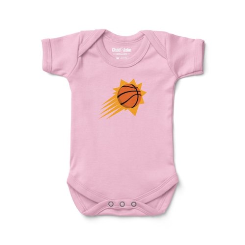 Newborn & Infant Phoenix Suns Chad & Jake Pink Primary Logo Bodysuit