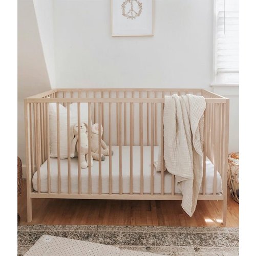 Bamboo Fitted Crib Sheet - White