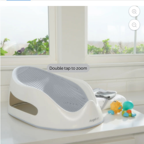 Angelcare Baby Bath Support (Gray) | Ideal for Babies Less Than 6 Months Old