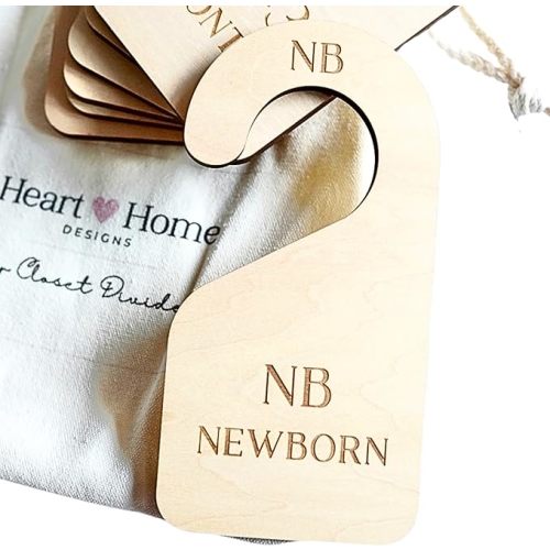 Modern Double-Sided Baby and Toddler Closet Dividers, Nursery Closet Organizers – Set of 7 Durable Child Closet Size Dividers Decor