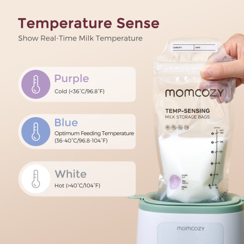 Temp-Sensing Milk Storage Bags