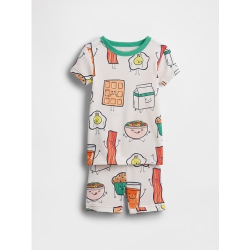 Baby & Toddler Organic Brushed Cotton Breakfast PJ Short Set