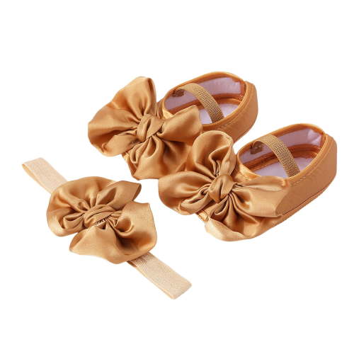 Huowey Newborn Baby Shoes With Hair Band Fashion Soft Soled Newborn Shoes Versatile Dress Flower Shoes Newborn Shoes Trendy Footwear, 0-6 Months