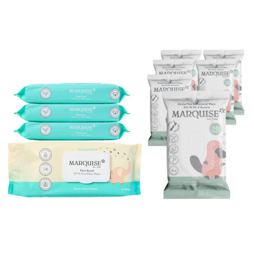 Water Wipes & Alc Free Antibacterial Wipes Bundle – Marquise