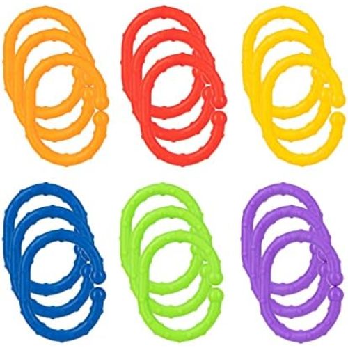 Nuby Linkables Car Seat Toy and Baby Stroller Accessories - 18 Count