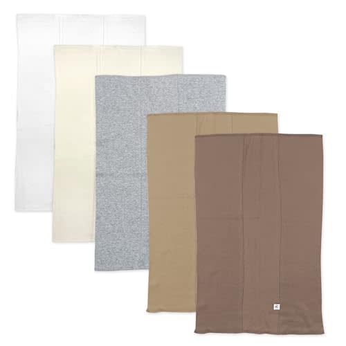 Tri-fold Knit Burp Cloths Soft Absorbent 100% Organic Cotton for Baby Boys, Girls