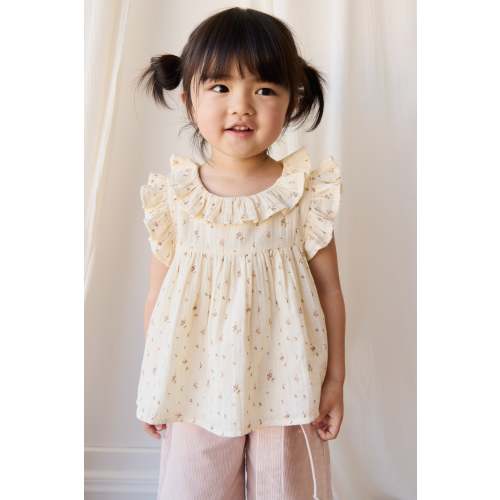 Organic Cotton Muslin Banks Blouse - Dina Antique