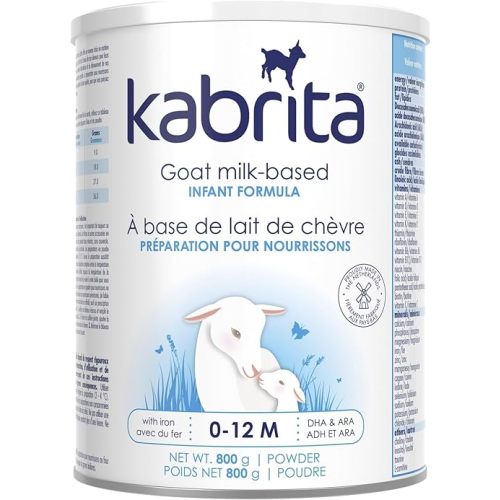Kabrita Goat Milk-Based Infant Formula with DHA and ARA, Non-GMO, Made in the Netherlands, 0–12 Months, 800g, Complete Nutrition with Prebiotics.