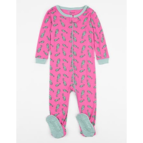 Footed Printed Cotton Pajamas, Animal, Holiday & Fun Prints, 6-12M