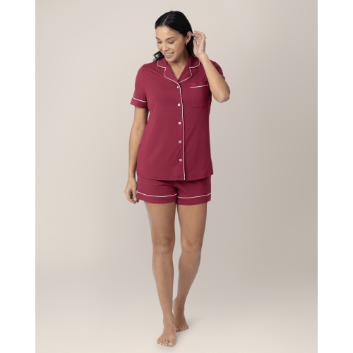 Clea Bamboo Short Sleeve Pajama Set | Lavender Gingham - Kindred Bravely
