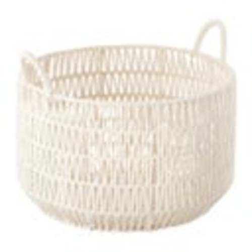 Round Cotton Rope Laundry Basket | The Container Store