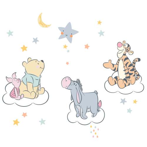 Disney Baby Winnie the Pooh Hugs Piglet/Eeyore/Tigger Wall Decals – Lambs & Ivy