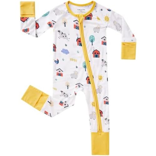 pureborn Baby Infant Boys Girls Zipper Sleeper Snug Fit Viscose from Bamboo Pajamas 0-24 Months