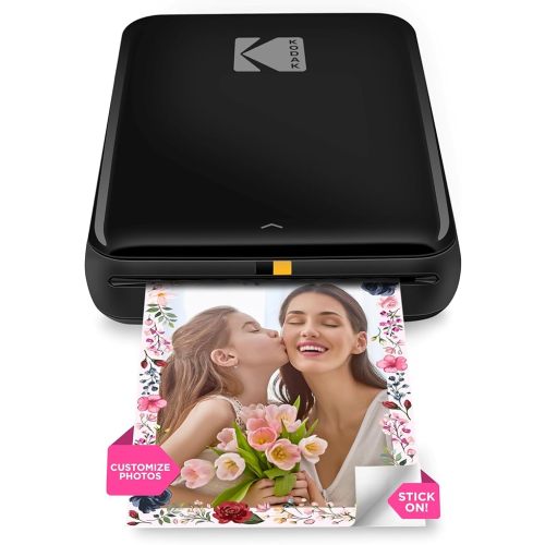 KODAK Step Instant Smartphone Photo Printer, Portable Mini Color Wireless Mobile Printer, Zink 2x3” (5.1x7.5 cm) Sticky-Back Photos, Bluetooth Compatible with iOS & Android Devices, Editing App, Black