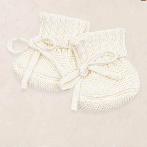Knit Booties - Ivory - NB-3M