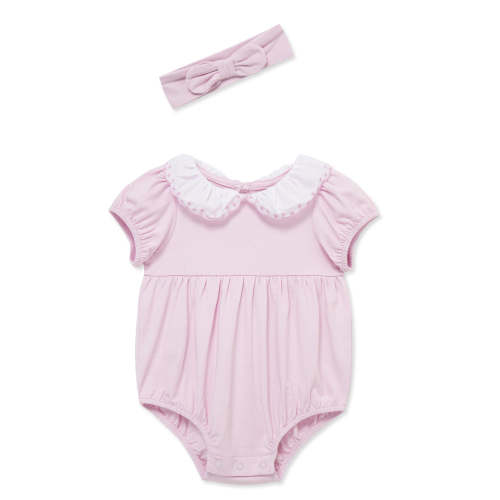 Lilac Scallop Collar Bubble & Headband